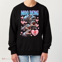 Moo Deng I Love You Pygmy Hippopotamus Women's Sweatshirt thumb 0