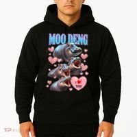 Moo Deng I Love You Pygmy Hippopotamus Hoodie thumb 2