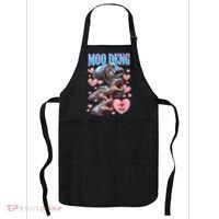 Moo Deng I Love You Pygmy Hippopotamus Apron thumb 0