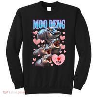 Moo Deng I Love You Pygmy Hippopotamus Sweatshirt thumb 0