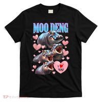 Moo Deng I Love You Pygmy Hippopotamus T-Shirt thumb 0