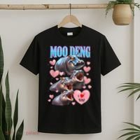 Moo Deng I Love You Pygmy Hippopotamus T-Shirt thumb 2