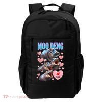 Moo Deng I Love You Pygmy Hippopotamus Backpack thumb 0