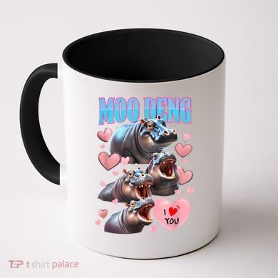 Moo Deng I Love You Pygmy Hippopotamus Coffee Mug