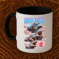 Moo Deng I Love You Pygmy Hippopotamus Coffee Mug thumb 2