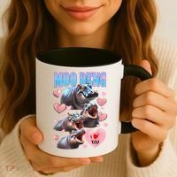 Moo Deng I Love You Pygmy Hippopotamus Coffee Mug thumb 3