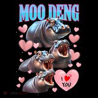Moo Deng I Love You Pygmy Hippopotamus Coffee Mug thumb 5
