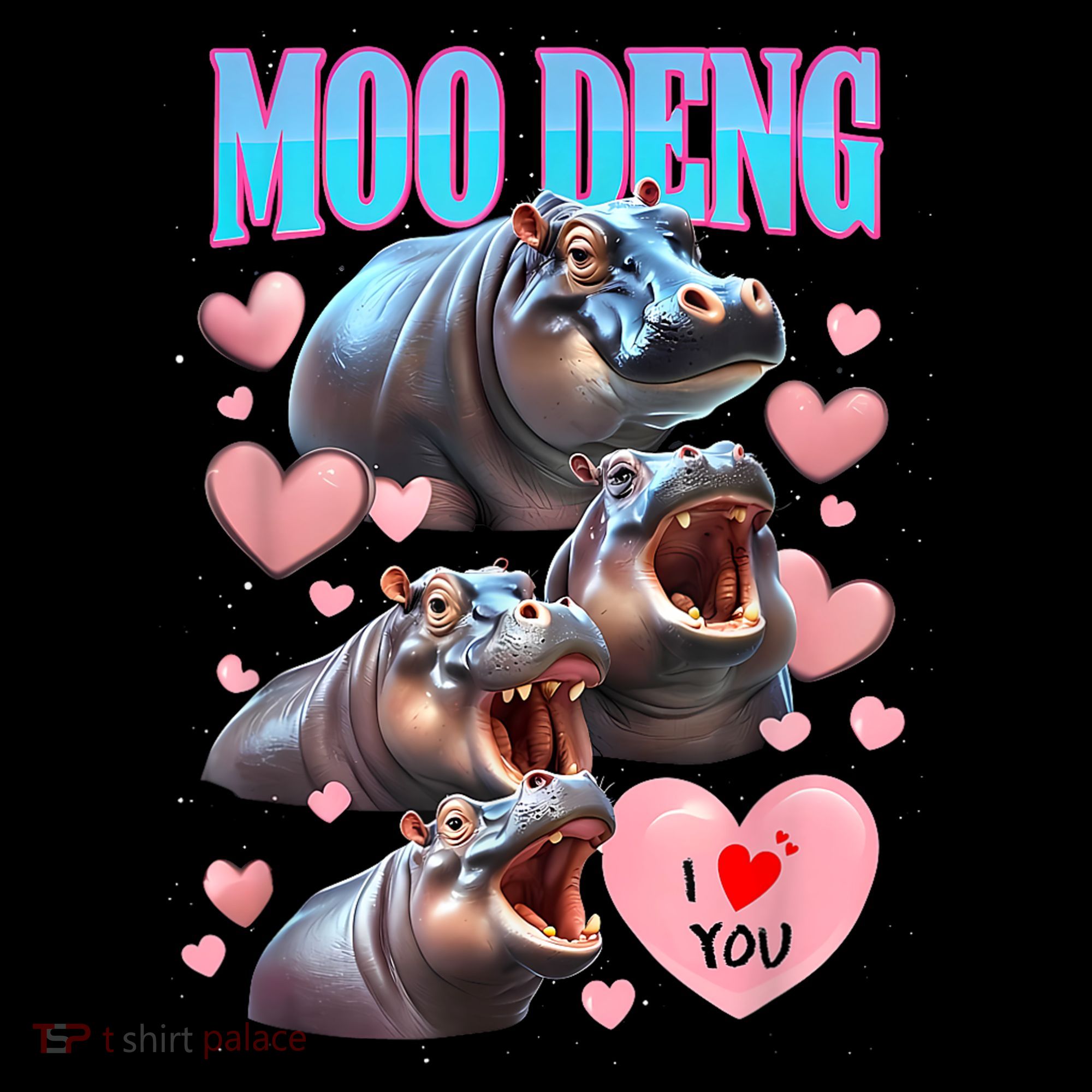 Moo Deng I Love You Pygmy Hippopotamus Coffee Mug