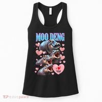 Moo Deng I Love You Pygmy Hippopotamus Women's Tank Top thumb 0