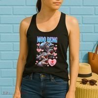Moo Deng I Love You Pygmy Hippopotamus Women's Tank Top thumb 2