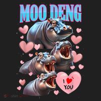 Moo Deng I Love You Pygmy Hippopotamus Hat thumb 2