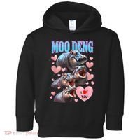 Moo Deng I Love You Pygmy Hippopotamus Toddler Hoodie thumb 0