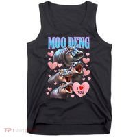 Moo Deng I Love You Pygmy Hippopotamus Tank Top thumb 0