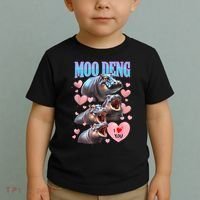 Moo Deng I Love You Pygmy Hippopotamus Toddler T-Shirt thumb 2