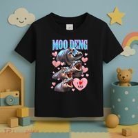 Moo Deng I Love You Pygmy Hippopotamus Toddler T-Shirt thumb 3