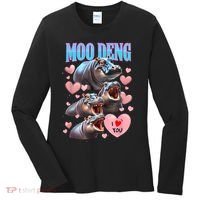 Moo Deng I Love You Pygmy Hippopotamus Women's Long Sleeve Shirt thumb 0