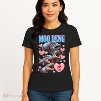 Moo Deng I Love You Pygmy Hippopotamus Women's T-Shirt thumb 4