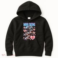 Moo Deng I Love You Pygmy Hippopotamus Kids Hoodie thumb 0
