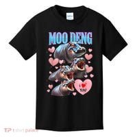 Moo Deng I Love You Pygmy Hippopotamus Kids T-Shirt thumb 0