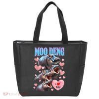 Moo Deng I Love You Pygmy Hippopotamus Tote Bag thumb 0