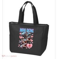 Moo Deng I Love You Pygmy Hippopotamus Tote Bag thumb 3