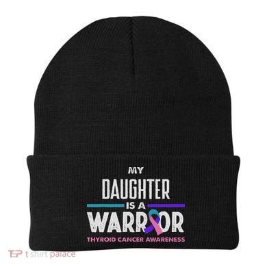My Daughter Is A Warrior Thyroid Cancer Awareness Beanie