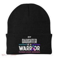 My Daughter Is A Warrior Thyroid Cancer Awareness Beanie thumb 0