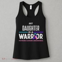 My Daughter Is A Warrior Thyroid Cancer Awareness Women's Tank Top thumb 3