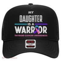 My Daughter Is A Warrior Thyroid Cancer Awareness Hat thumb 0