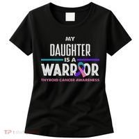 My Daughter Is A Warrior Thyroid Cancer Awareness Women's T-Shirt thumb 0
