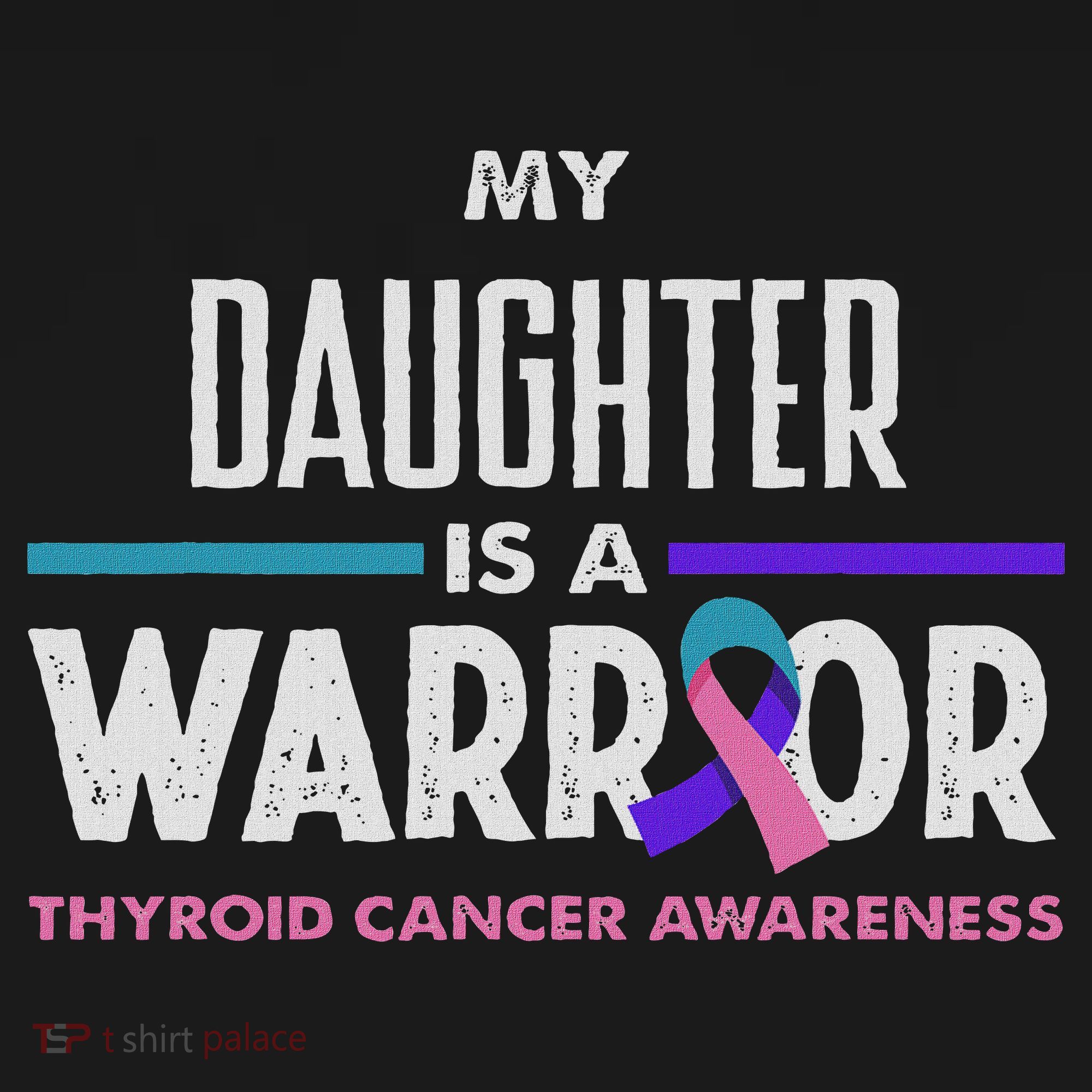 My Daughter Is A Warrior Thyroid Cancer Awareness Kids Hoodie