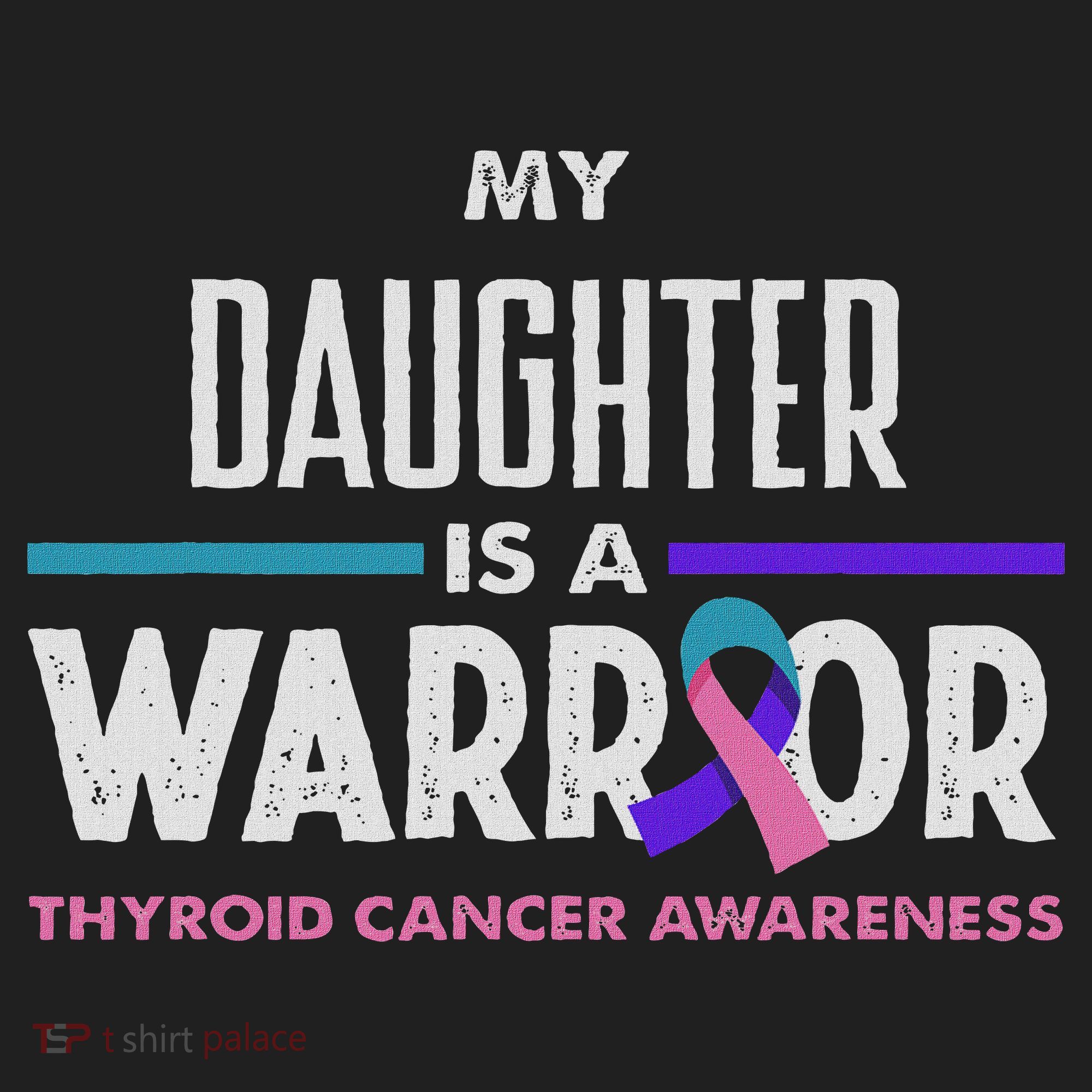 My Daughter Is A Warrior Thyroid Cancer Awareness Kids Long Sleeve Plaid Pajama Set