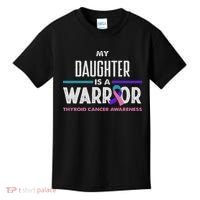 My Daughter Is A Warrior Thyroid Cancer Awareness Kids T-Shirt thumb 0