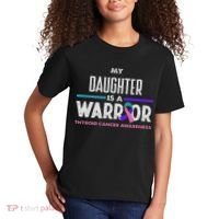 My Daughter Is A Warrior Thyroid Cancer Awareness Kids T-Shirt thumb 2