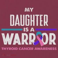 My Daughter Is A Warrior Thyroid Cancer Awareness 16oz Travel Tumbler thumb 2