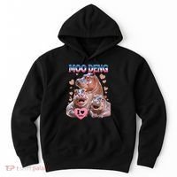 Moo Deng I Love You Hippo Hoodie thumb 0
