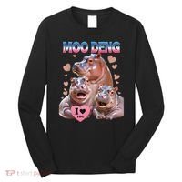 Moo Deng I Love You Hippo Long Sleeve Shirt thumb 0