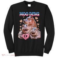 Moo Deng I Love You Hippo Sweatshirt thumb 0