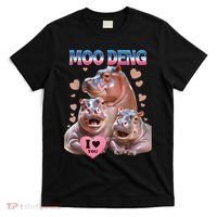 Moo Deng I Love You Hippo T-Shirt thumb 0