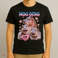 Moo Deng I Love You Hippo T-Shirt thumb 3