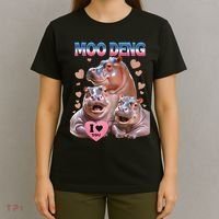 Moo Deng I Love You Hippo T-Shirt thumb 4