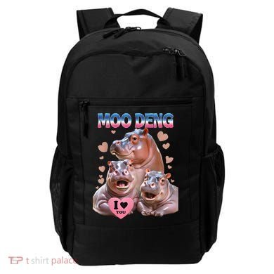 Moo Deng I Love You Hippo Backpack