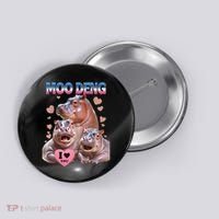 Moo Deng I Love You Hippo Button thumb 0