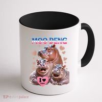 Moo Deng I Love You Hippo Coffee Mug thumb 1