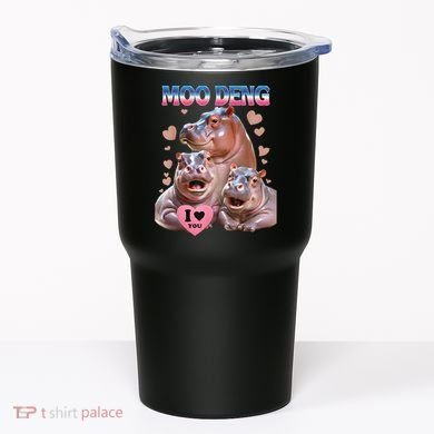 Moo Deng I Love You Hippo Tumbler