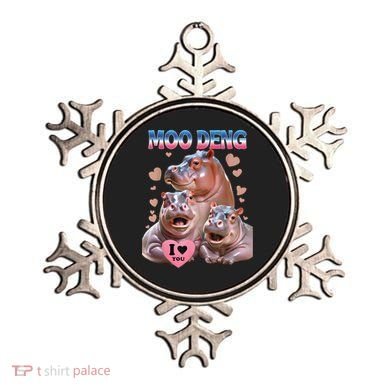 Moo Deng I Love You Hippo Ornament