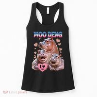 Moo Deng I Love You Hippo Women's Tank Top thumb 0