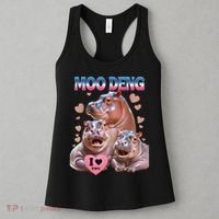 Moo Deng I Love You Hippo Women's Tank Top thumb 3