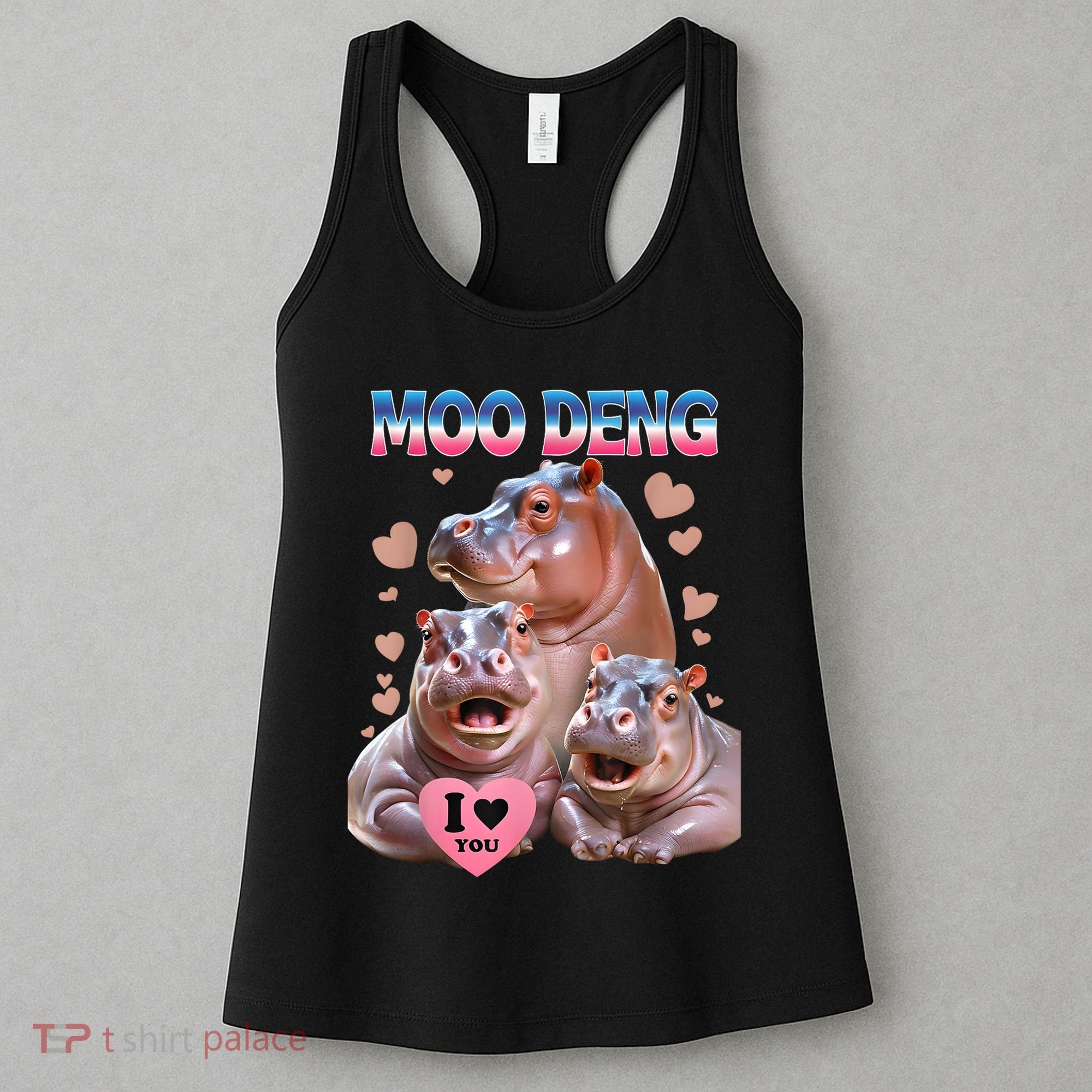 Moo Deng I Love You Hippo Women's Tank Top