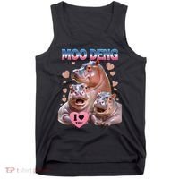 Moo Deng I Love You Hippo Tank Top thumb 0